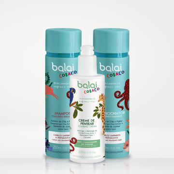Kit 1 Condicionador, 1 Shampoo e 1 Creme de Pentear