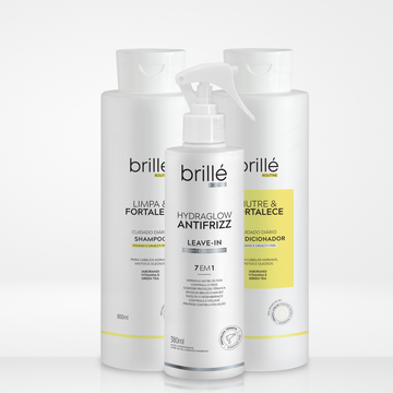 Kit Limpa e Fortalece Shampoo + Condicionador + Leave-in 7 em 1