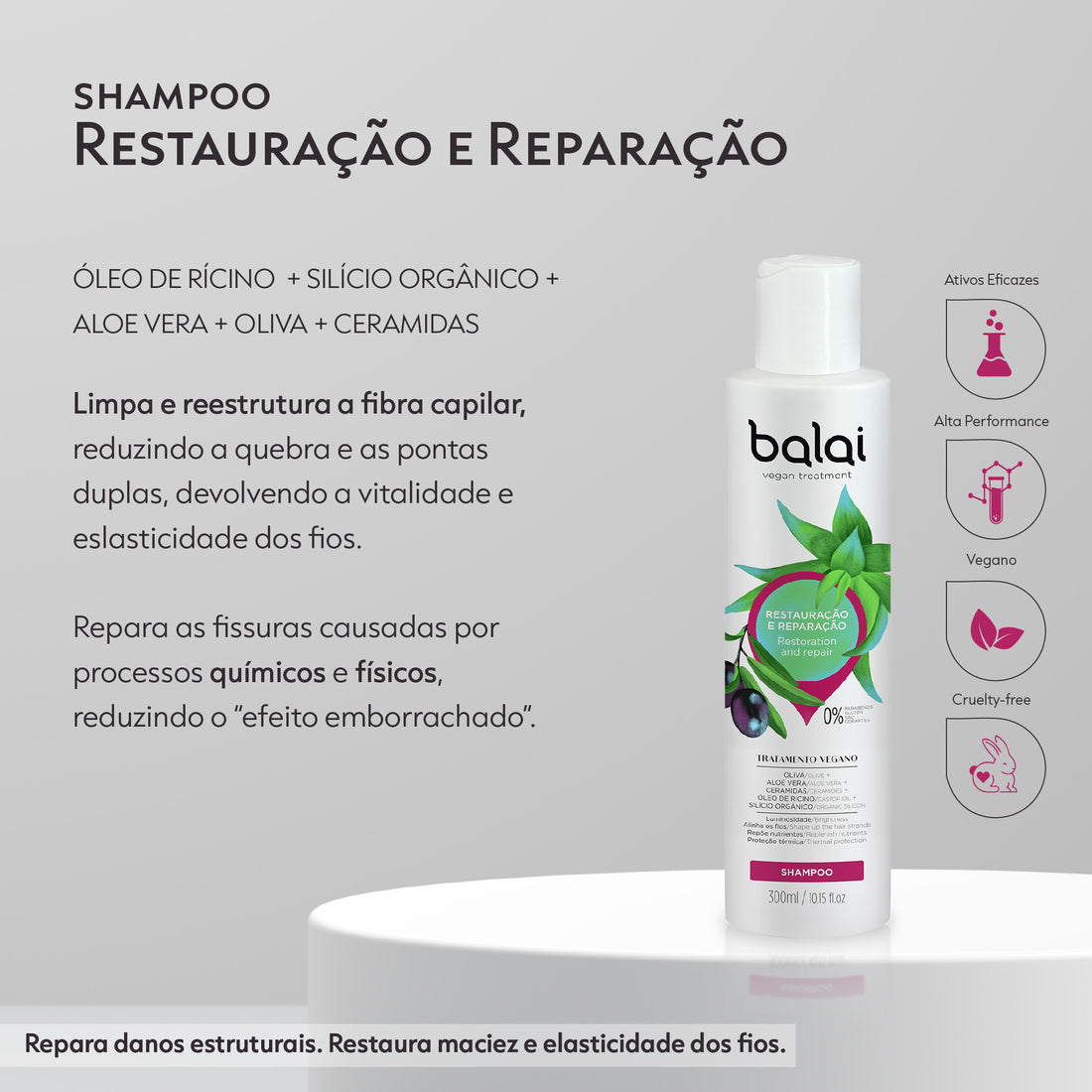Shampoo Restauração e Reparação 300ml