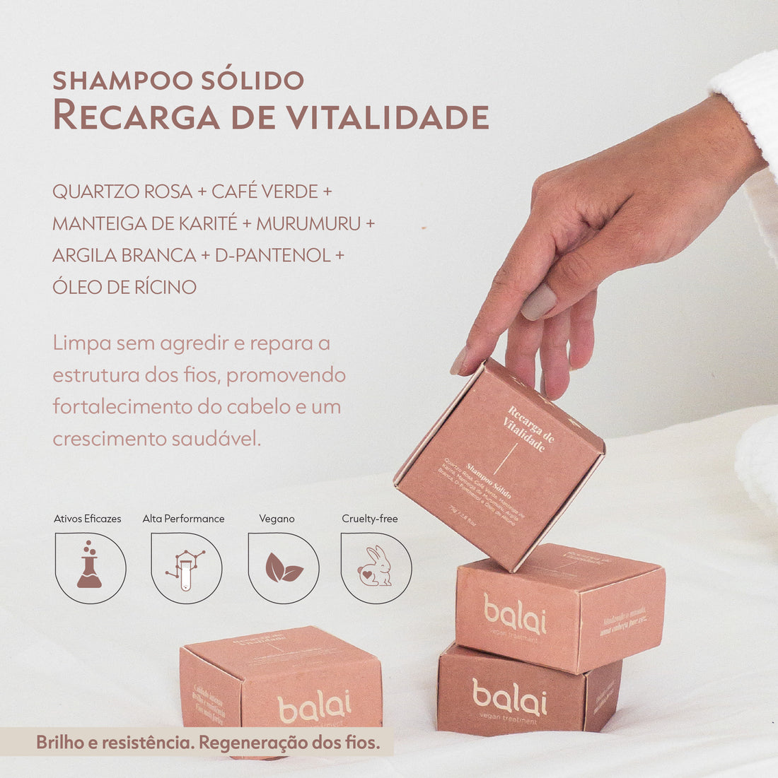 Shampoo Sólido Recarga de Vitalidade 75g