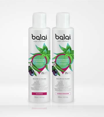 Kit 1 Shampoo e 1 Condicionador Linha Restauração e Reparação